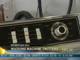 Man Uses Twitter in Laundry