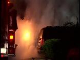 RAW Video: Cars Torched in East Bay