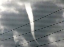 RARE VIDEO: Funnel Cloud Swirls Over East Bay