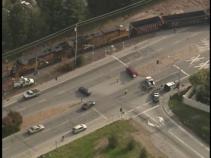 Union Pacific Train Goes Off Track in Los Gatos
