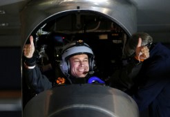 Solar Impulse Leaves Moffett on Cross-Country Flight