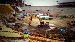 Old Cal Stadium Sprints Toward End Zone
