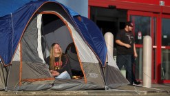 Die-Hard Bargain Shoppers Waiting for Black Friday