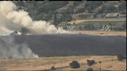 RAW VIDEO: Brush Fire Breaks Out in Southeast San Jose