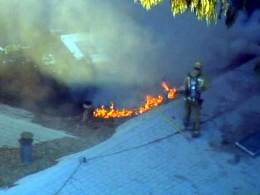 Crews Battle House Fire in Santa Monica Area