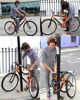 Brilliant Bike Design Wraps Itself Around Poles to Lock up