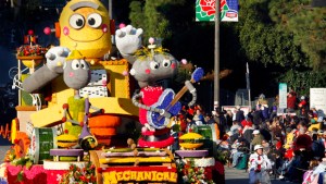 Winning for Best Animation and Motion "Mechanical Melodies" from the La Canada Flintridge Tournament of Roses Association float moves along Colorado Blvd. during the 120th Rose Parade.