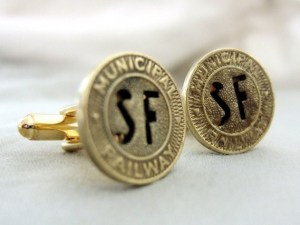 Gold Muni Token Cufflinks
