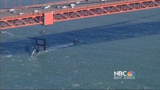 Damaged Oracle Catamaran Finally Pulled From Bay