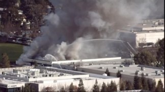 Raw Video: Fire in Fremont