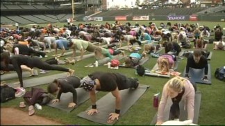 Raw Video: Yoga Day At AT&T SF Giants Ballpark