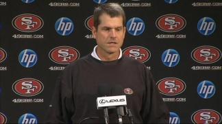 Raw Video: 49er Coach Jim Harbaugh