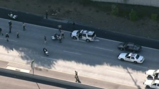 Raw Video: Shooting Investigation Shuts Down Highway 85