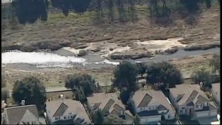 Raw Video: Sheriff Searches Creek After Human Skull Found