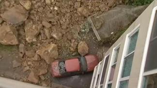 Raw Video: Rocks Slide from Telegraph Hill