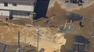 Raw Video: Water Main Break Flood SF Streets