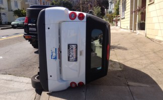 Vandals Flip Smart Cars Over in San Francisco