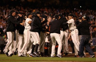Giants Celebrate Clinching NL West