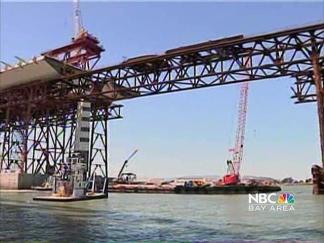 Bay Bridge Tower Moves into Place