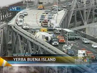 Overturned Truck Wrecks Bridge Commute