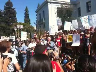 RAW VIDEO: Protests at UC Berkeley