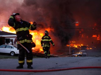 Raw Video: NBC Photographer Gets Behind Fire Lines