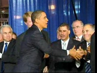 Obama and Paterson Shake Hands After Political Flap