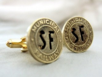 Gold Muni Token Cufflinks