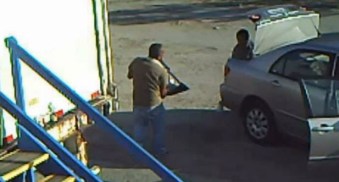 Raw Video: Surveillance of People Taking from Goodwill in Silicon Valley.