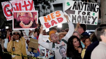 Jackson Fans Weep, Hug, Chant Outside Court