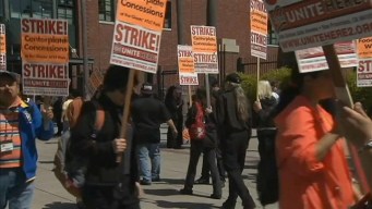 RAW VIDEO: Concession Union Workers Go on One Day Strike