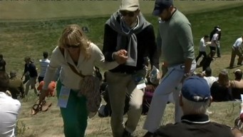 Fans Fall Down Steep Hill at US Open