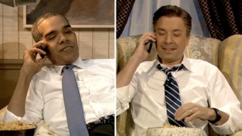 Jimmy Fallon's Obama, Romney Watch the VP Debate Together