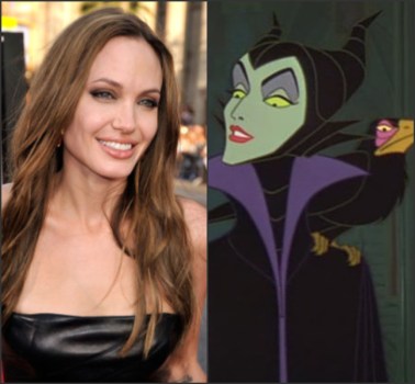 Jolie Evil Eying "Sleeping Beauty" Wicked Godmother Role