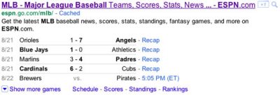Google Teams Up With ESPN to Put Sports Data Right in Search Results 