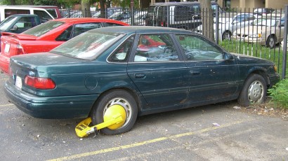 I'm not expert of "Quality of Life" policies, but booted cars abandoned by the unemployed strikes me as counter-productive. I'm not expert of "Quality of Life" policies, but booted cars abandoned by the unemployed strikes me as counter-productive.