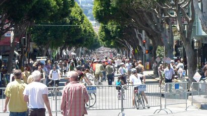 This is the hellish scene on 24th street when cars were banned one Sunday. Is this the future we want for our children? This is the hellish scene on 24th street when cars were banned one Sunday. Is this the future we want for our children?