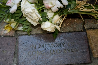 An earlier marker of rememberance is seen here in the Florida district that murdere Congressman Leo Ryan represented.