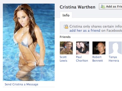 If a (possibly fake) Facebook profile for Christina Warthen is any indication, she still has plenty of friends and fans, including the NBA's Kevin Garnett it seems. If a (possibly fake) Facebook profile for Christina Warthen is any indication, she still has plenty of friends and fans, including the NBA's Kevin Garnett it seems.