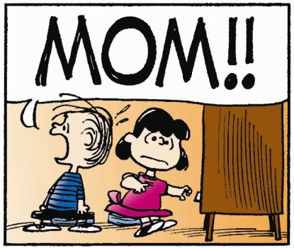 Siblings in "Peanuts" Exhibit