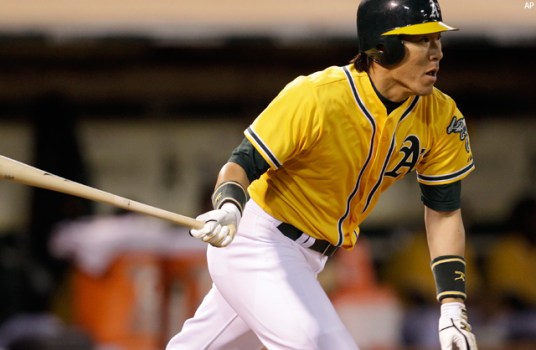 A's Use Four-Run 5th to Beat Giants, 4-2
