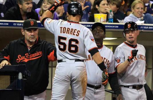 Torres Leads Giants to 6-1 Win Over Padres