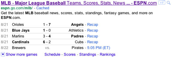 Google Teams Up With ESPN to Put Sports Data Right in Search Results 