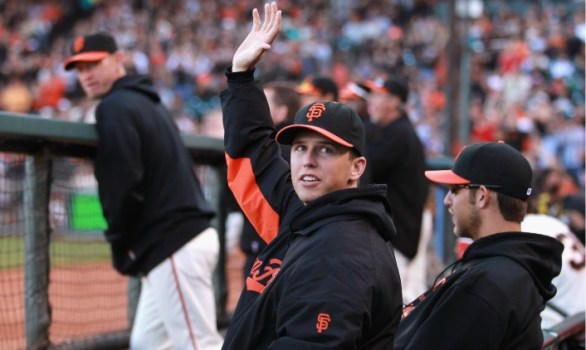 VIDEO: Buster Posey Catches Bullpen Session