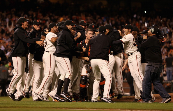 Giants Celebrate Clinching NL West