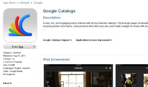 Sexier Shopping via Google Catalogs App