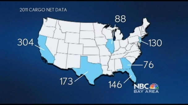 Map of National Cargo Theft Incidents