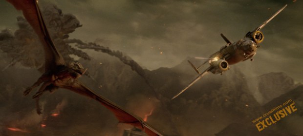 "Sucker Punch" Dogfight Features Hot Dragon-on-Airplane Action