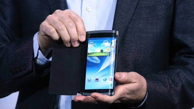 Samsung shows off bendable phone screen