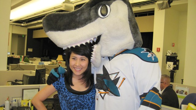 SJ Sharkie Visits the Newsroom